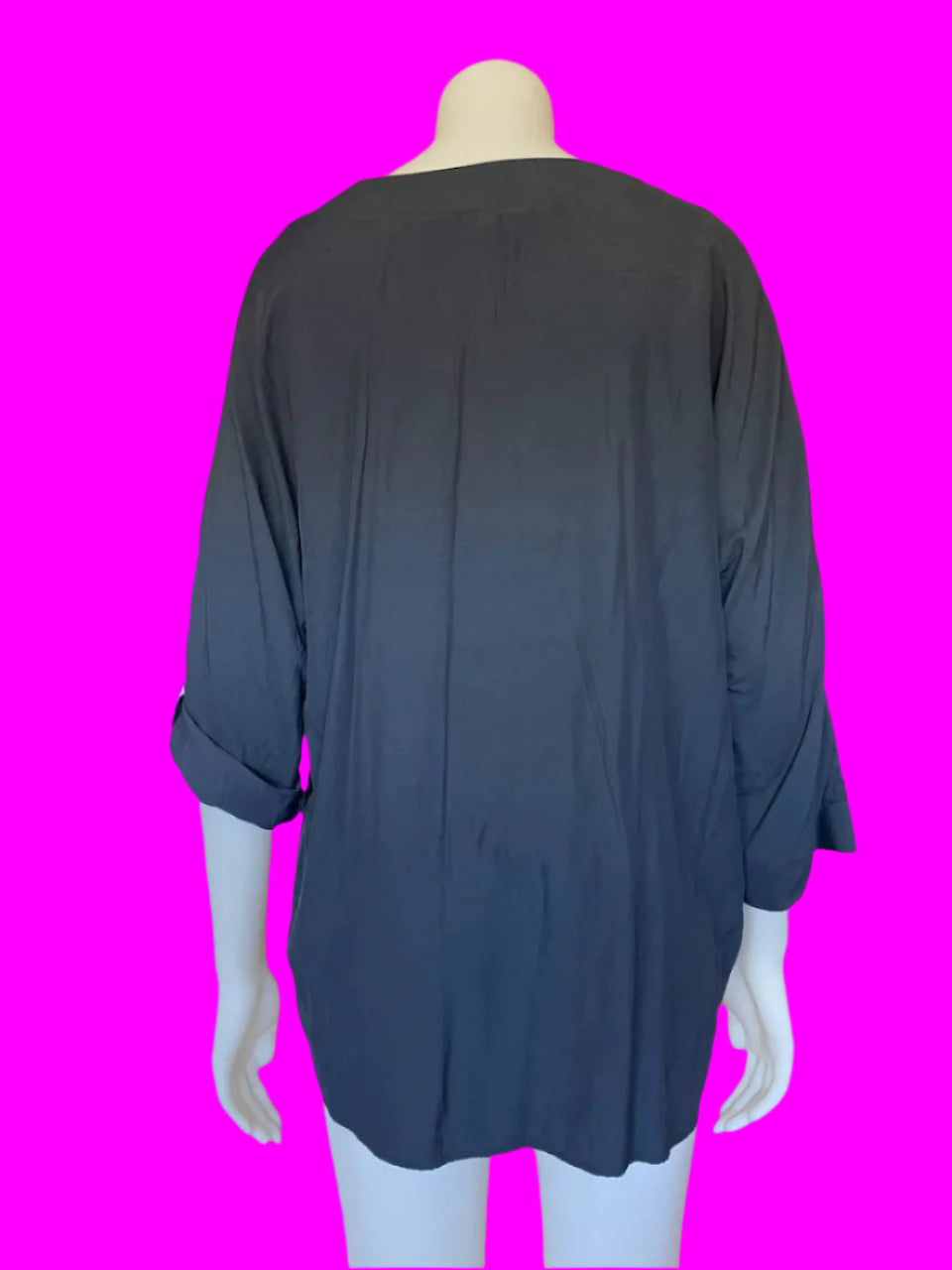Loaf & Coco - NZ Made - Lightweight Blue/Grey Top - Size: 12