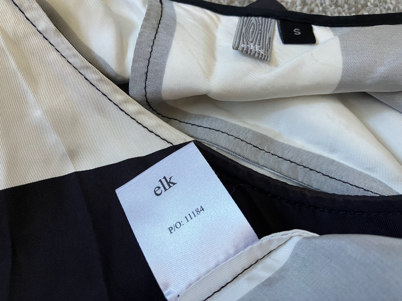 Elk - Black and White Striped Top - Size: S
