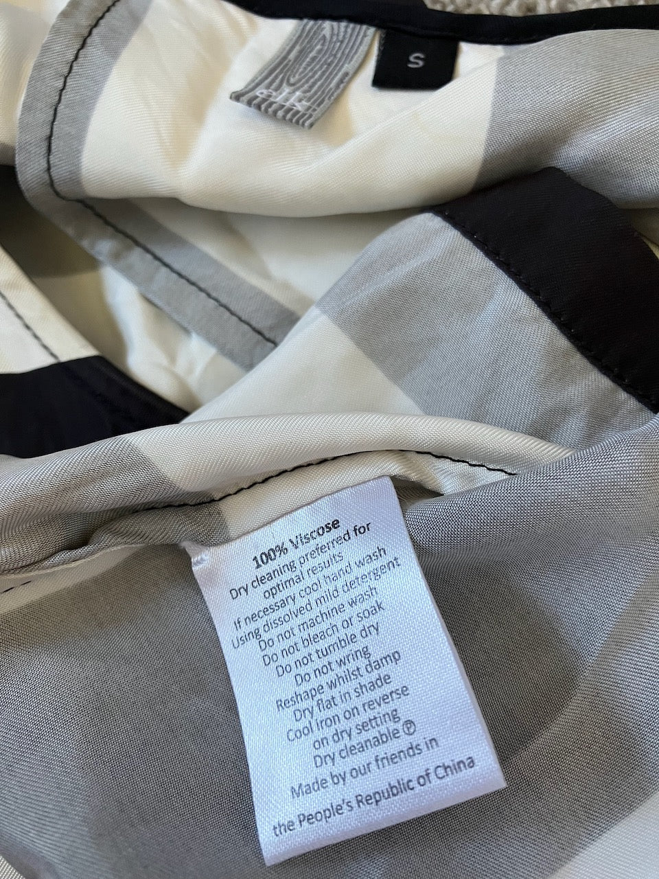 Elk - Black and White Striped Top - Size: S
