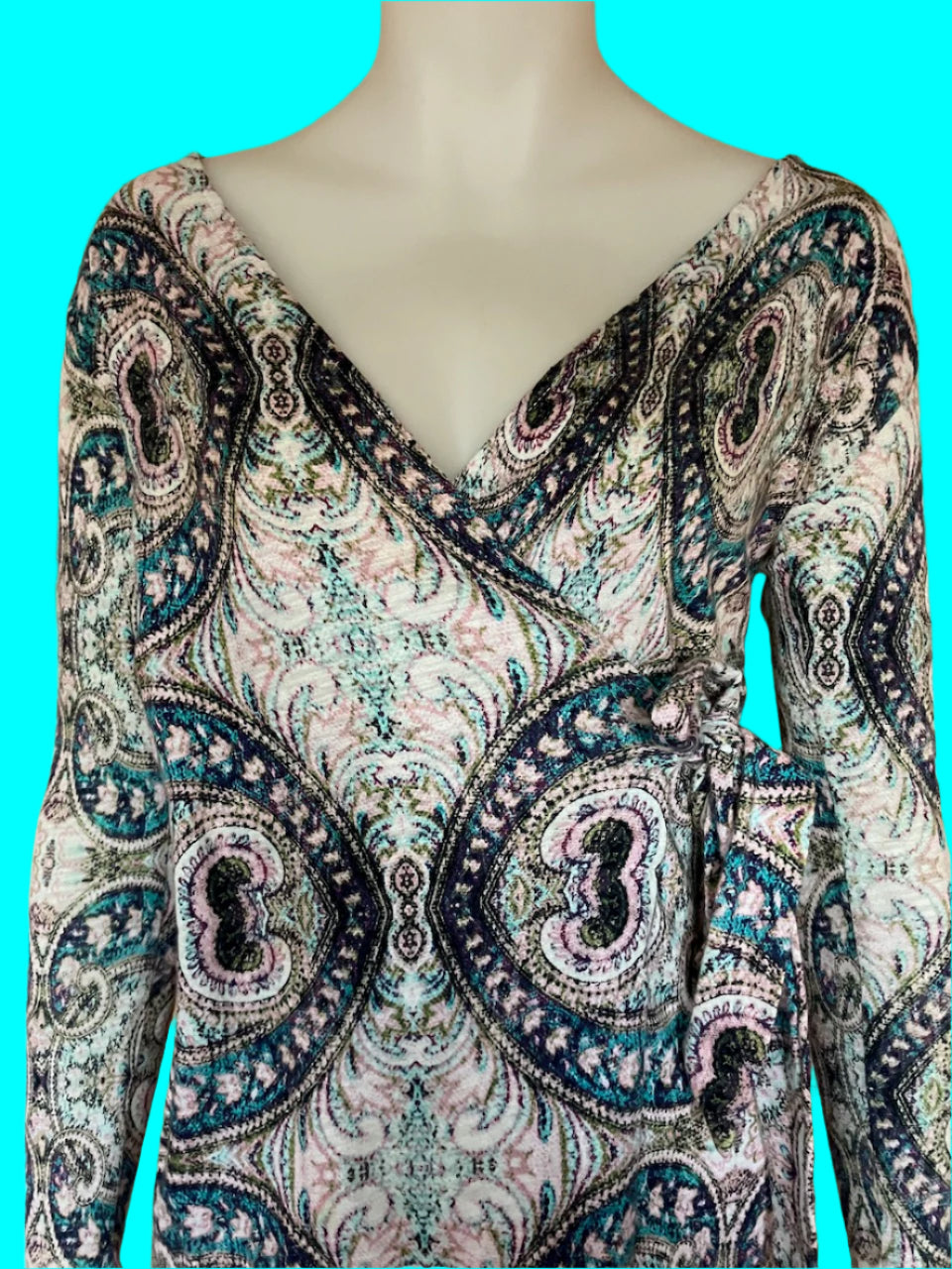 Ruby - Paisley Print Wrap Dress - Size: 6