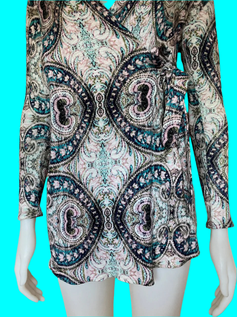 Ruby - Paisley Print Wrap Dress - Size: 6