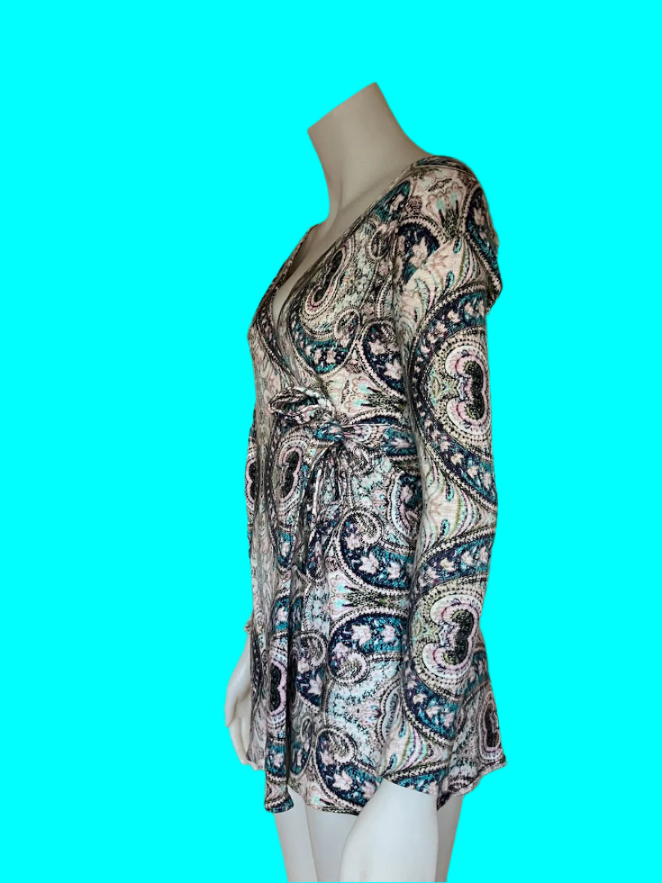 Ruby - Paisley Print Wrap Dress - Size: 6