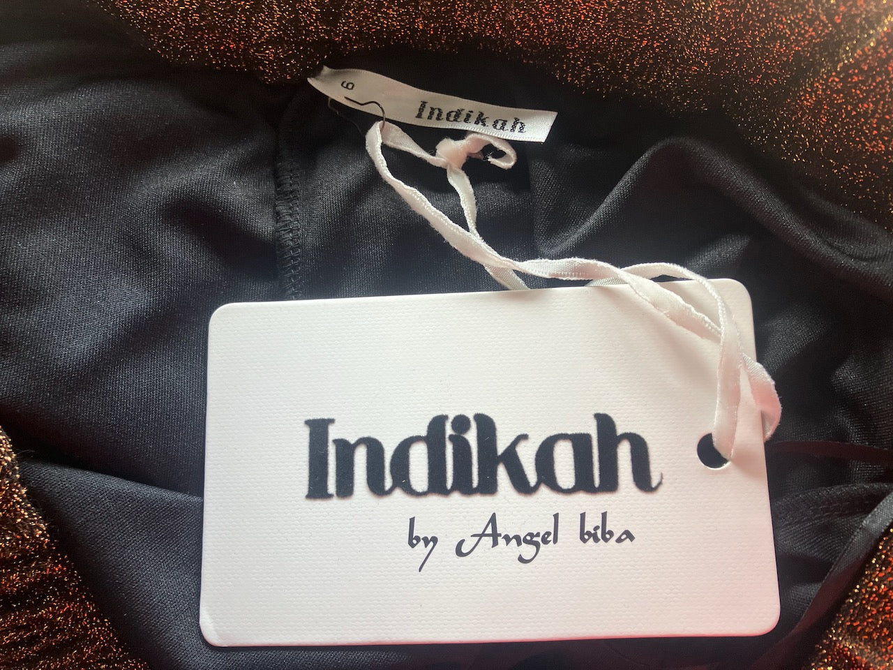 BRAND NEW - Indikah by Angel Biba - Gold Cold Shoulder Top - Size: 6