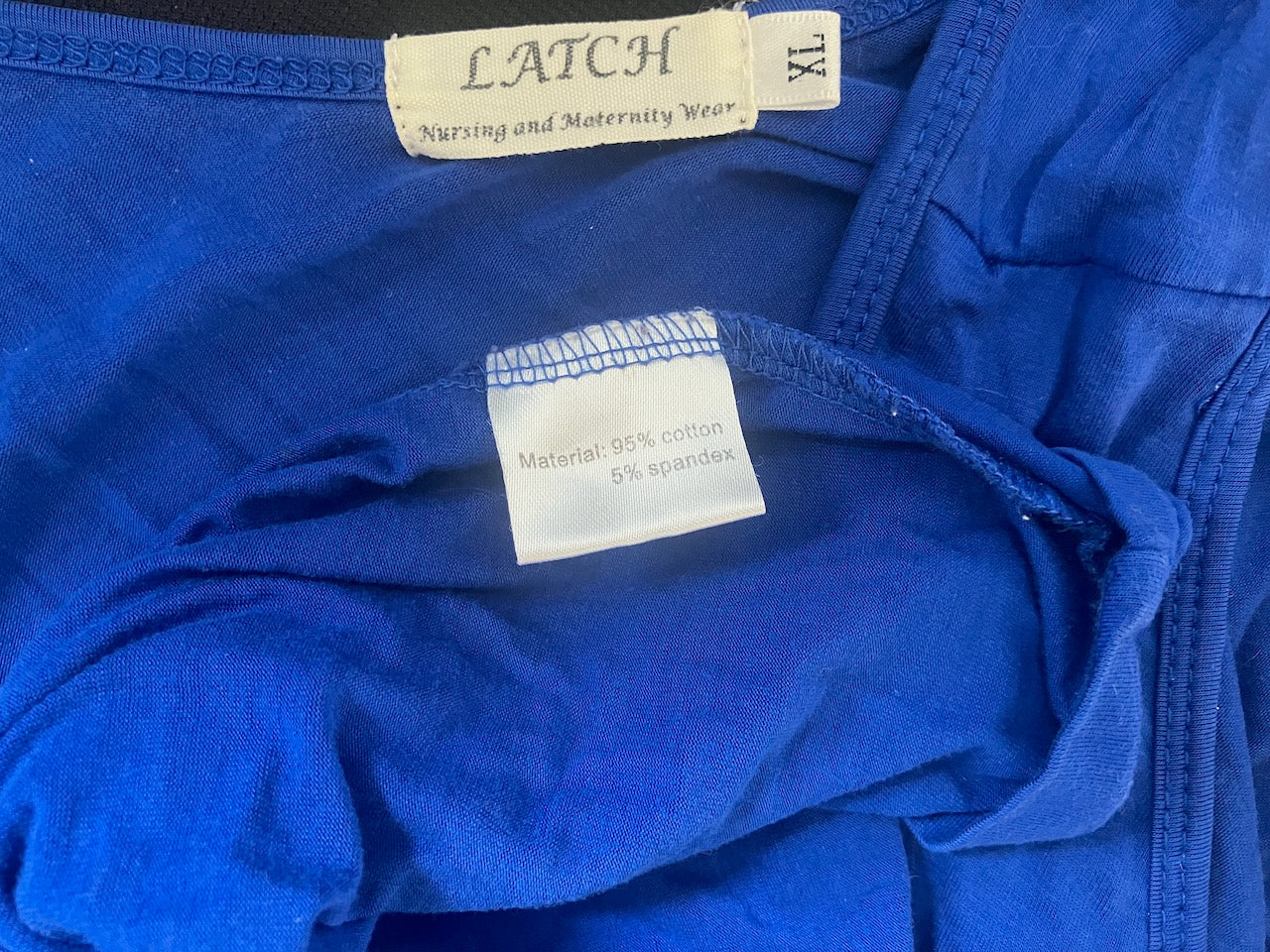 Latch - Maternity & Breastfeeding Dress - Blue - Size: XL