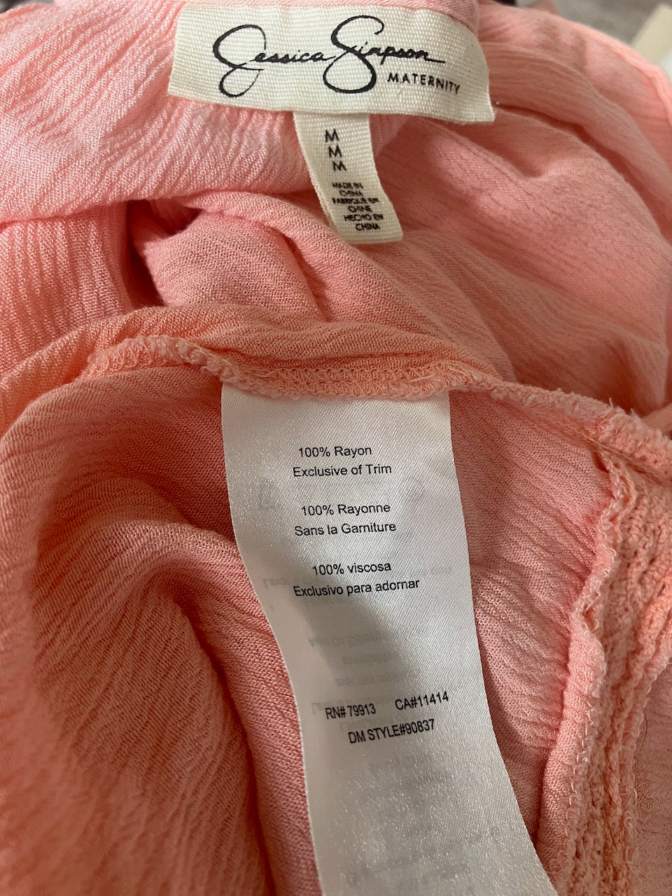 Jessica Simpson - Maternity Tunic - Pastel Pink - Size: M
