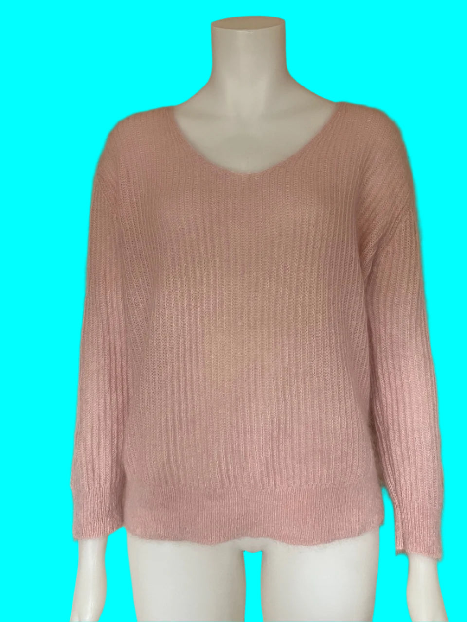 Baby Pink Mohair and Wool Jumper - Size: S