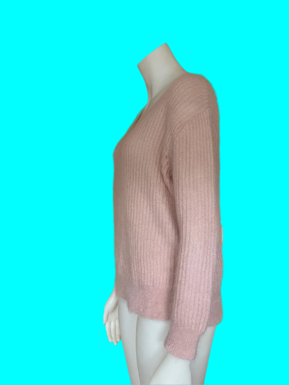 Baby Pink Mohair and Wool Jumper - Size: S