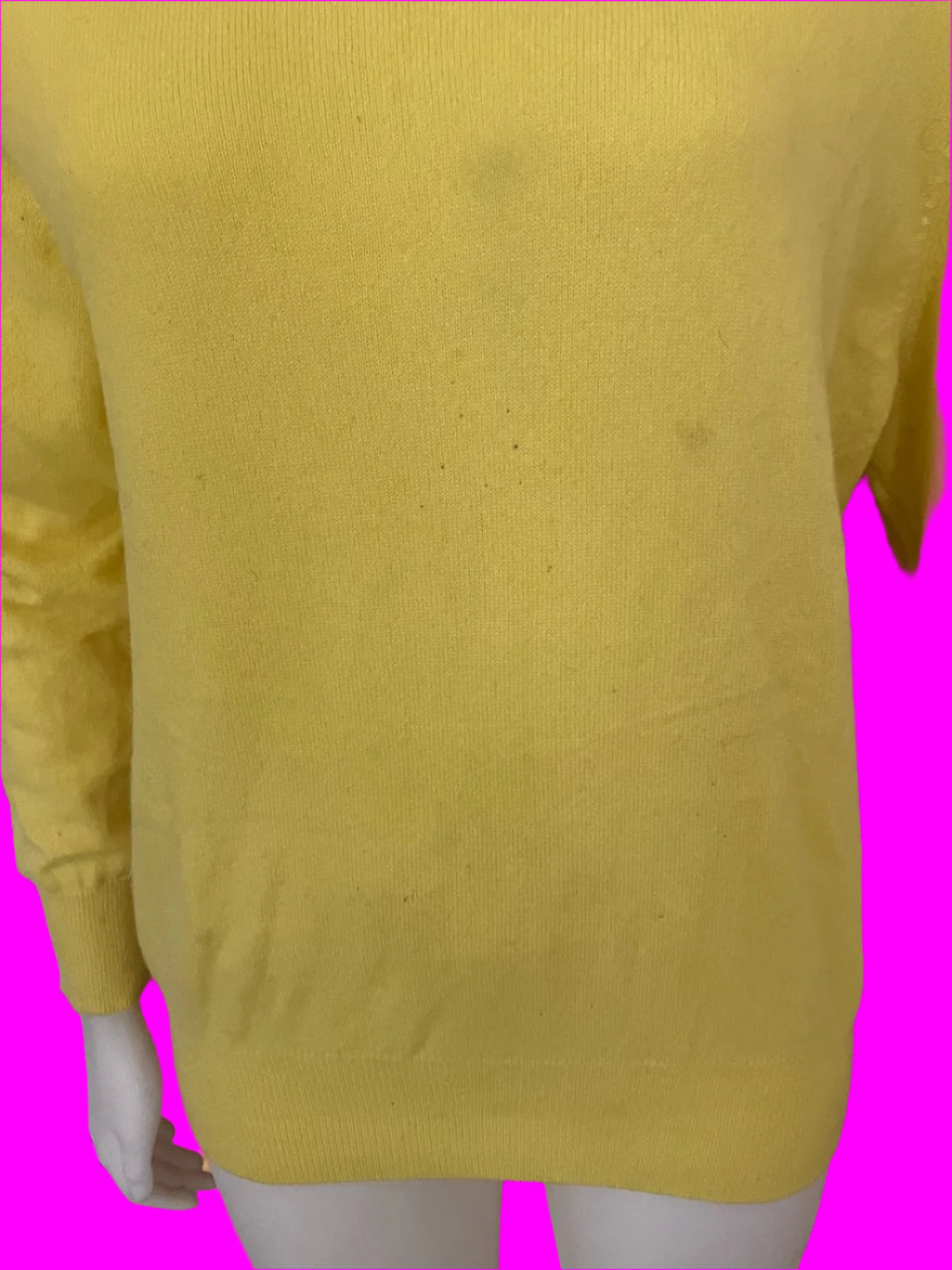 Autograph - Yellow Cashmere Jumper - Size: S