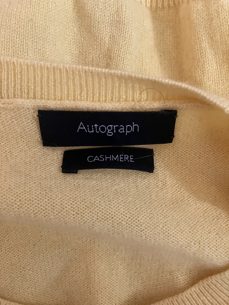Autograph - Yellow Cashmere Jumper - Size: S
