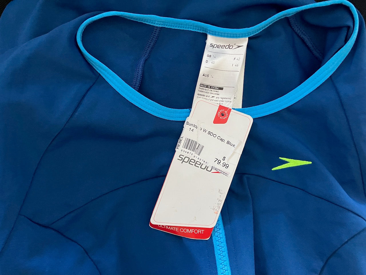 Speedo - Unisex - Sun/Rash Top - Blue - BRAND NEW - Size: 14
