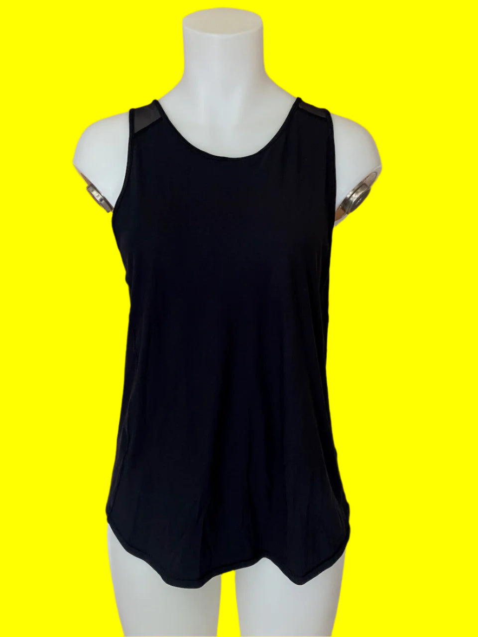 Lululemon - Black Singlet With Mesh Inserts - Size: M