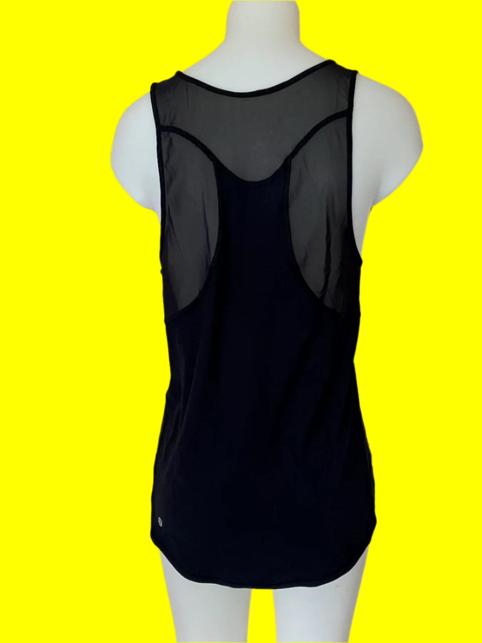 Lululemon - Black Singlet With Mesh Inserts - Size: M