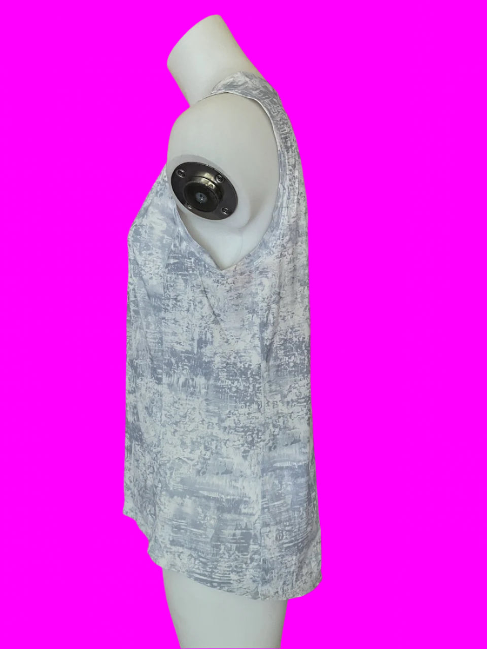 Lululemon - White & Grey Print Singlet - Size: L