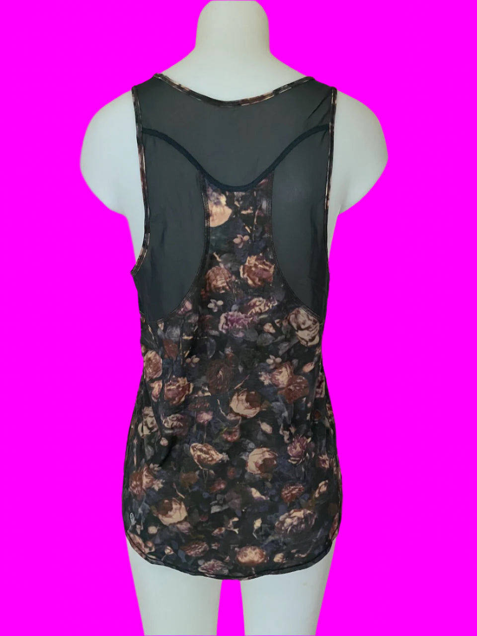Lululemon - Floral Singlet With Mesh - Size: M