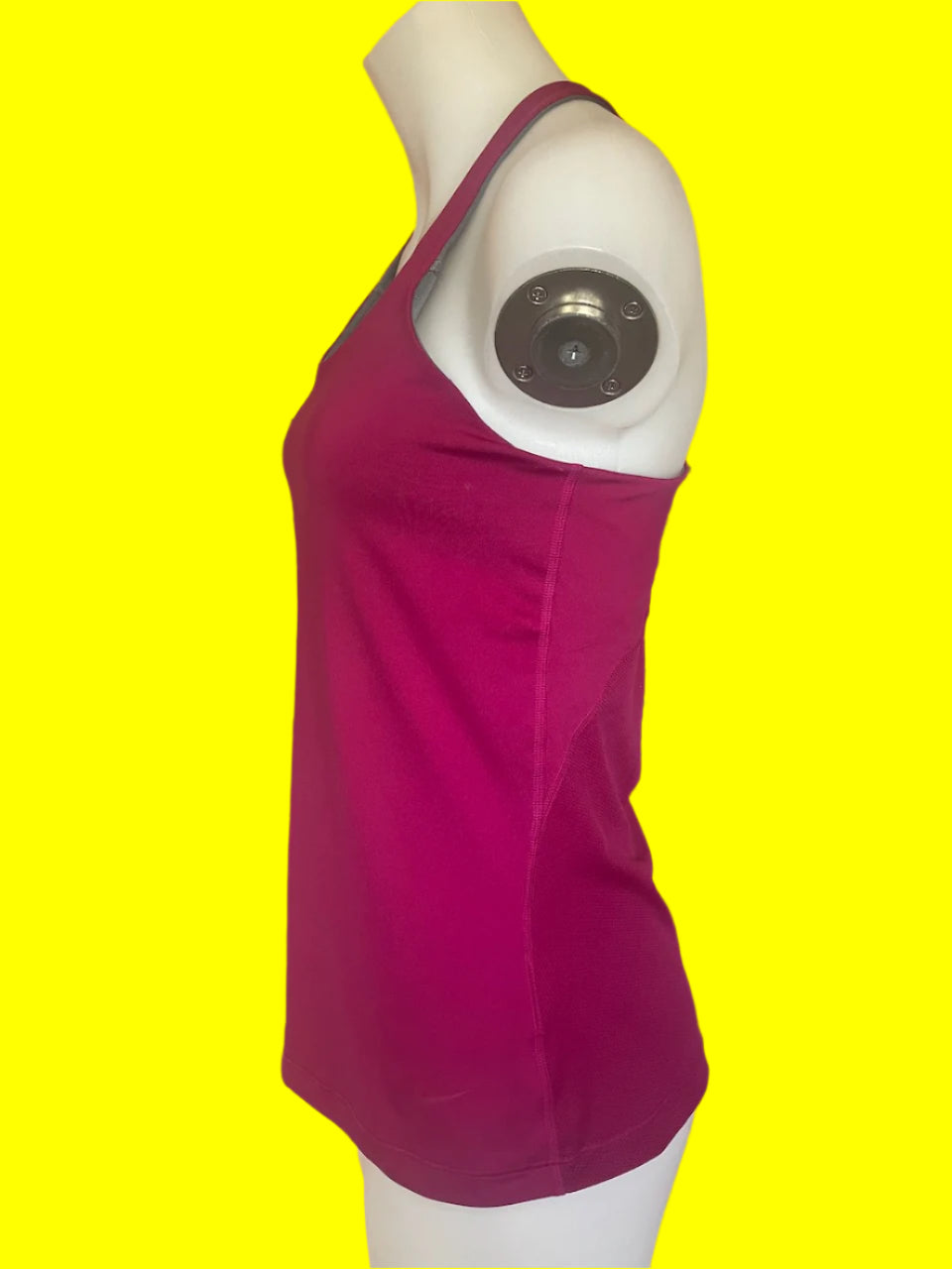 Nike - Dri-Fit Singlet With Inbuilt Crop - Dark Pink - Size: L