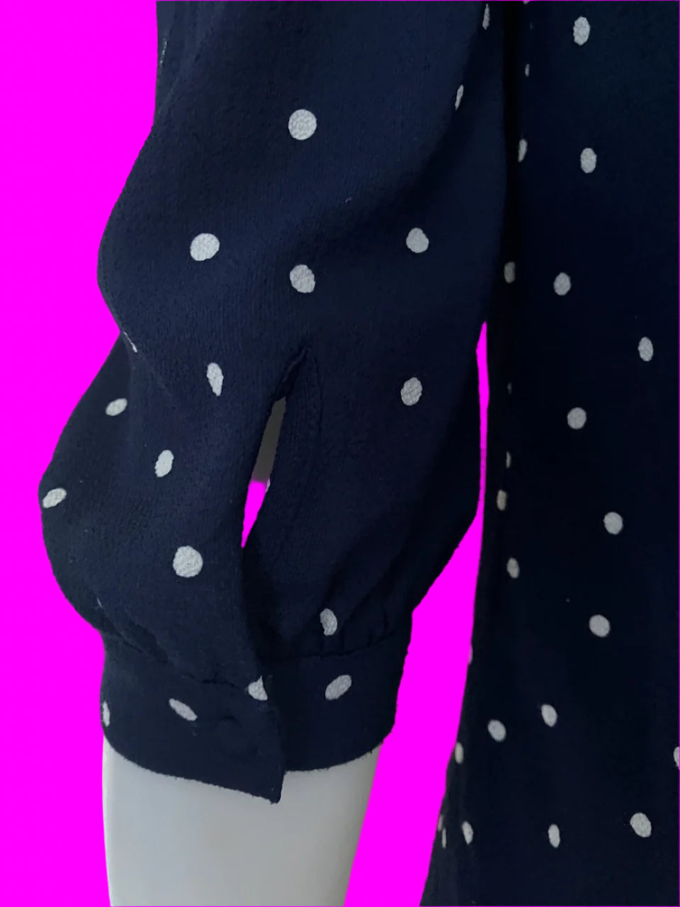 Dorothy Perkins - Navy Blue Top With Polka Dots