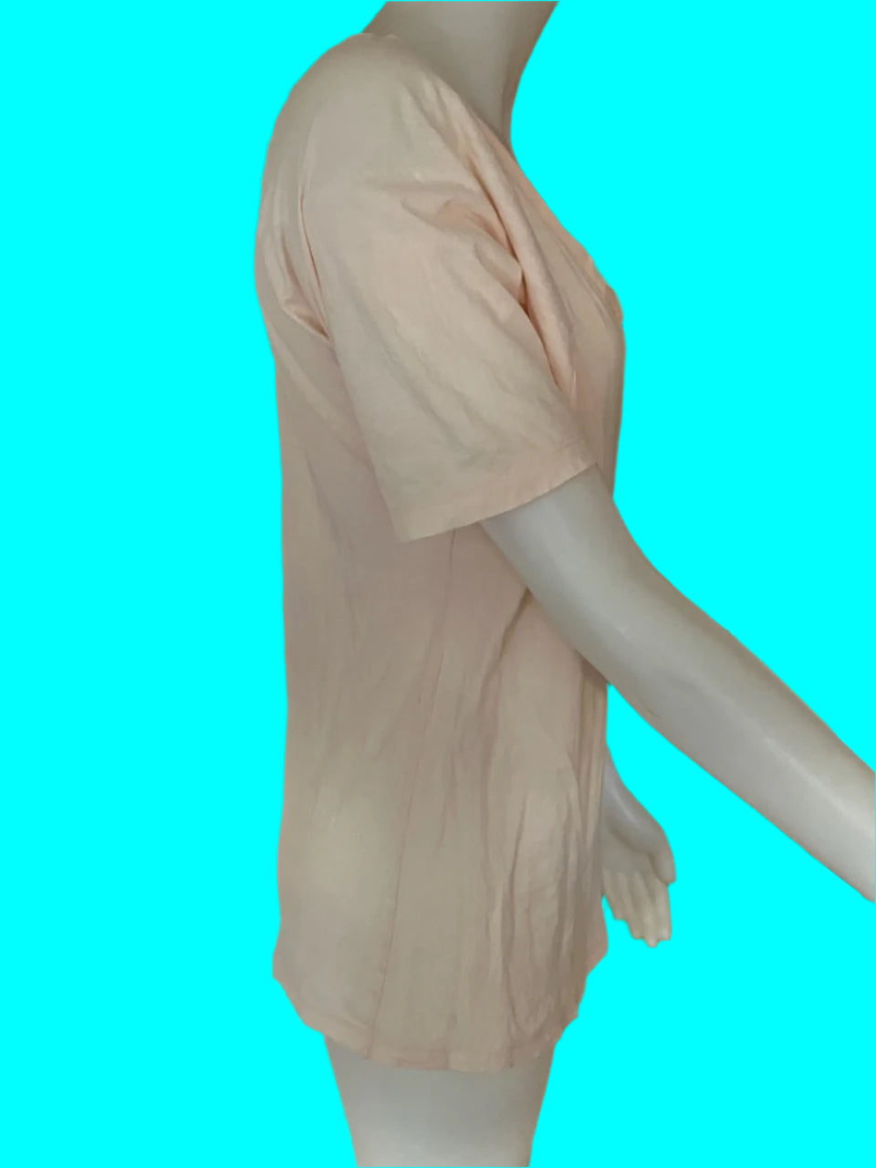 Lennox - NZ Made - Pastel V-Neck Tee - Fudge - Size: 12