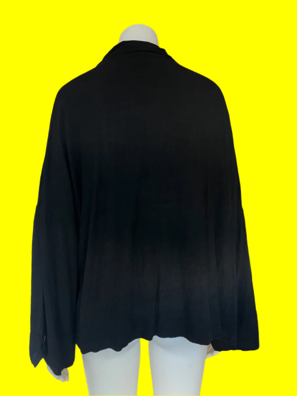 Homelove - Australian Designed Viscose & Linen Black Blouse - Size: L/XL