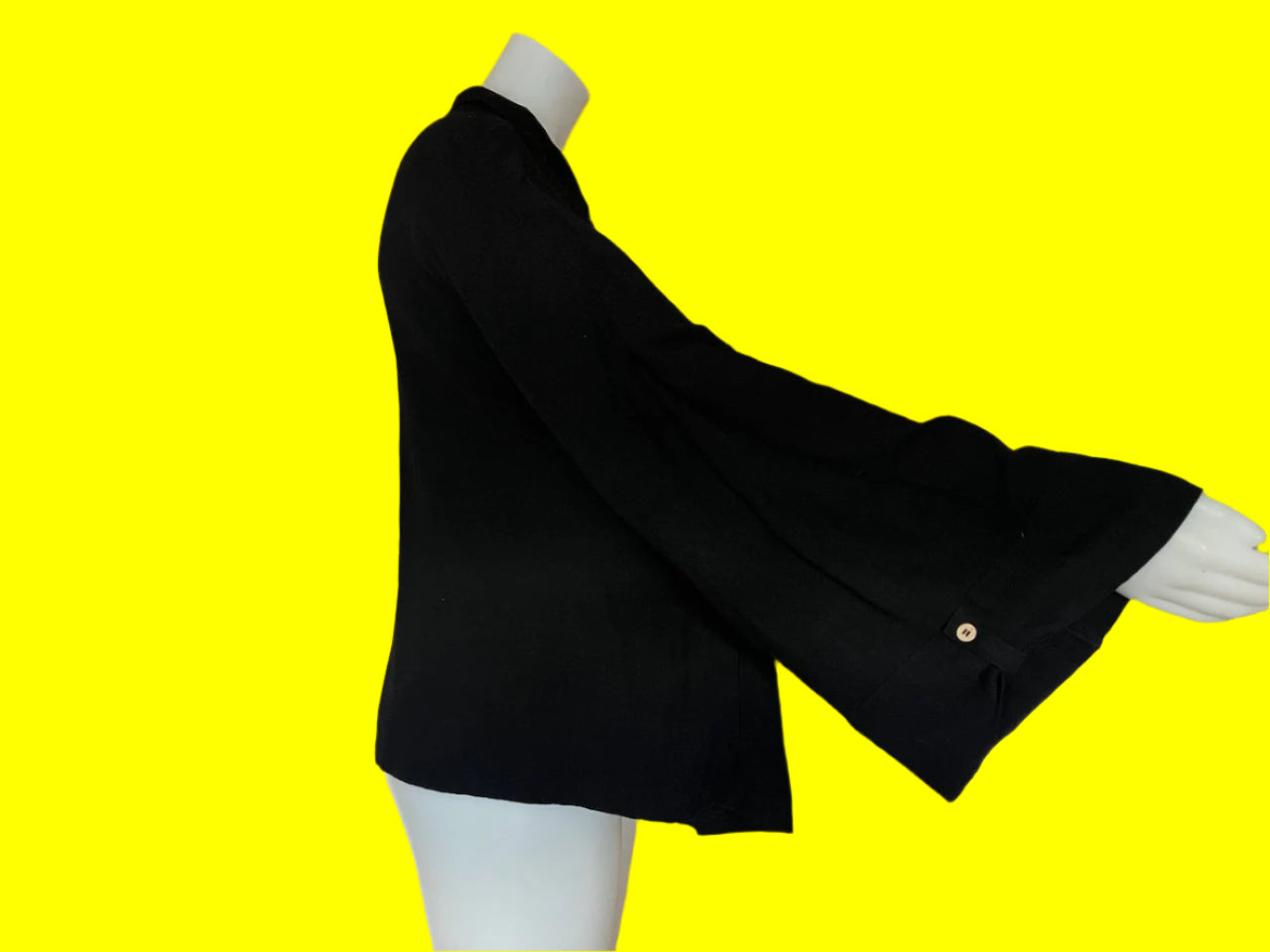 Homelove - Australian Designed Viscose & Linen Black Blouse - Size: L/XL