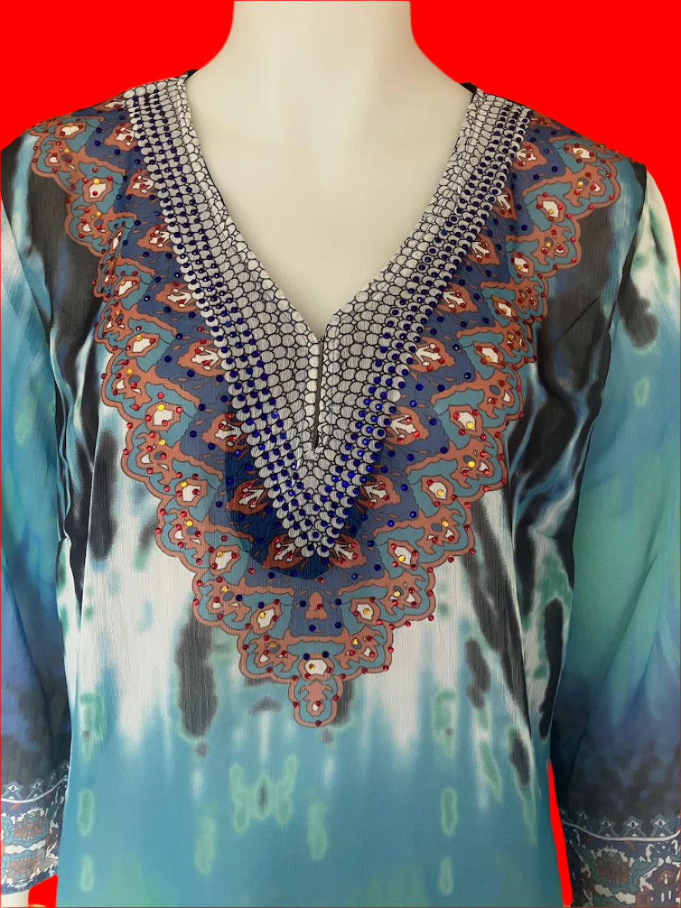 W. Lane - Ocean Orchard Animal Kaftan - Brand New - Size: 14