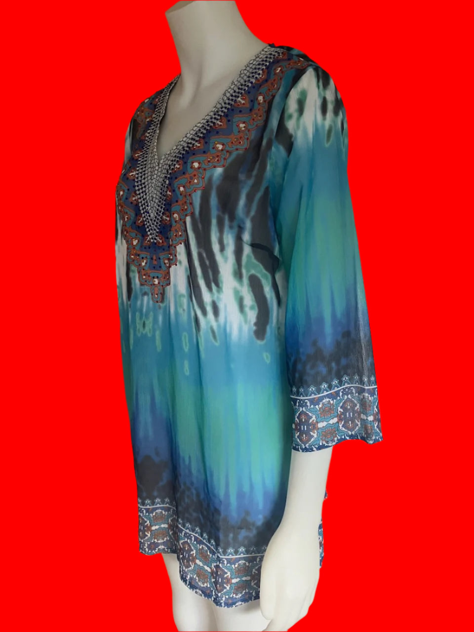 W. Lane - Ocean Orchard Animal Kaftan - Brand New - Size: 14