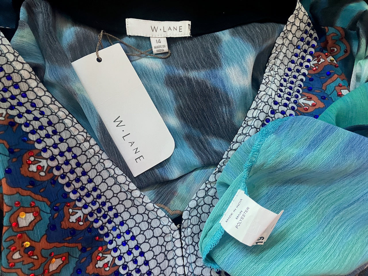 W. Lane - Ocean Orchard Animal Kaftan - Brand New - Size: 14