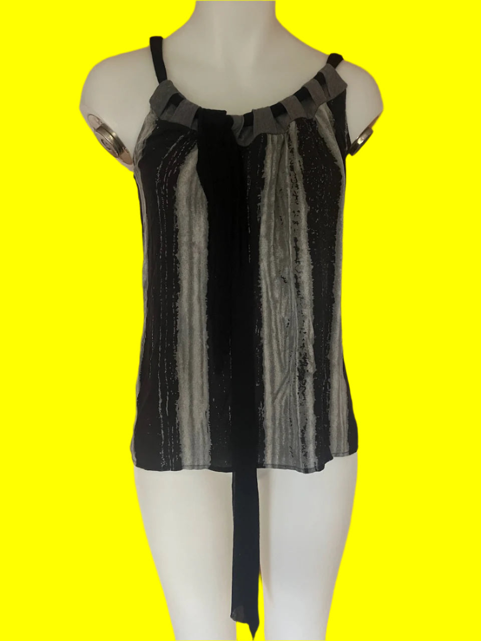Ricochet - NZ Designer Sleeveless Top With Silk - Size: 10