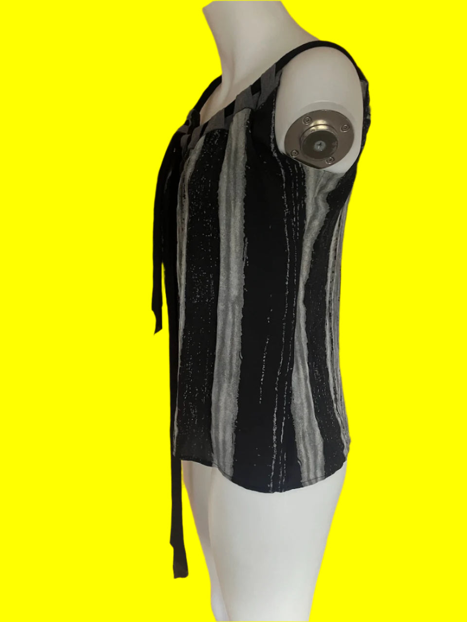 Ricochet - NZ Designer Sleeveless Top With Silk - Size: 10