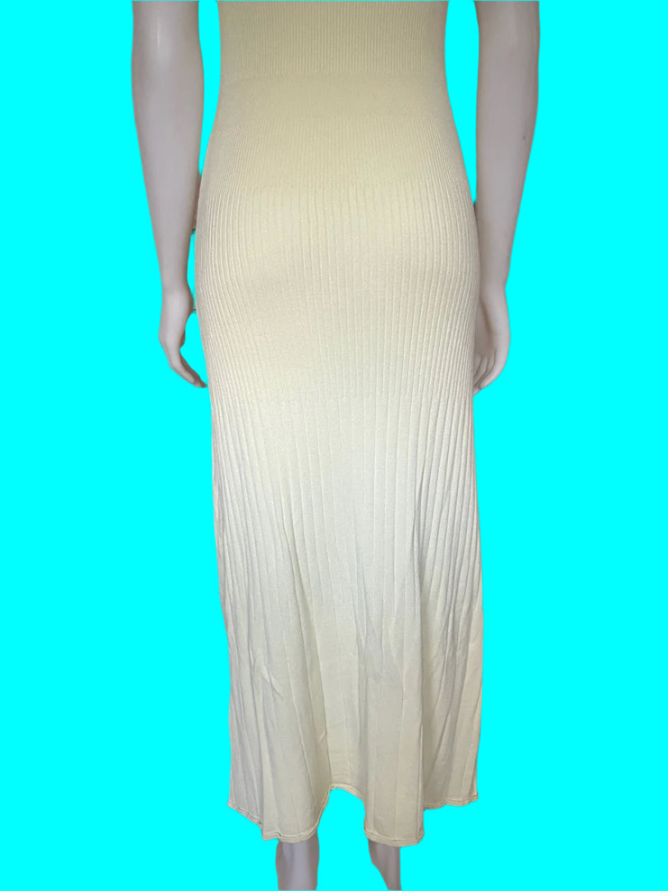 Zara - Light Yellow Knitted Maxi Dress - Size: S