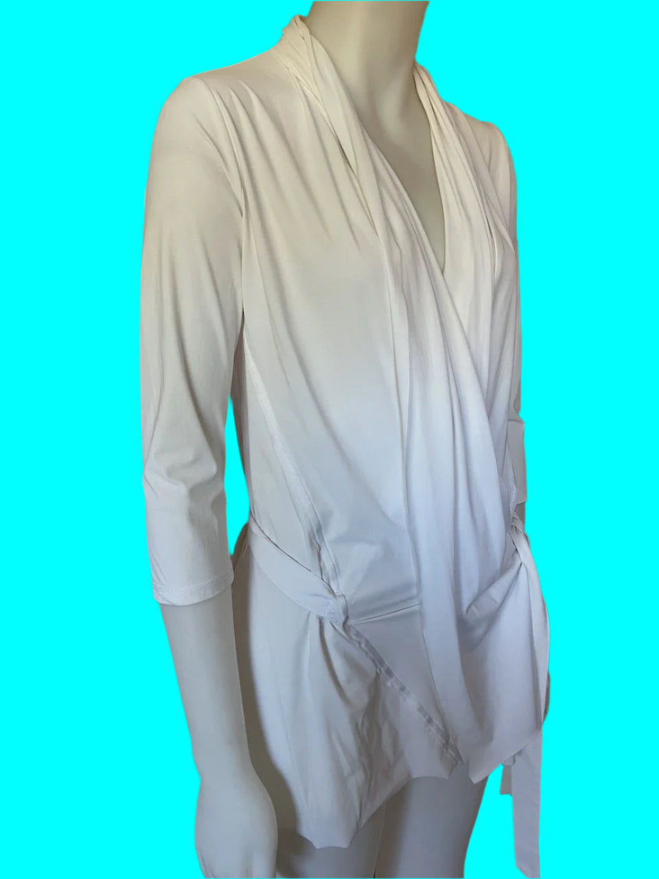 Paula Ryan - NZ Made - Designer Cardigan With Tie - Smart & Lightweight - Size: S