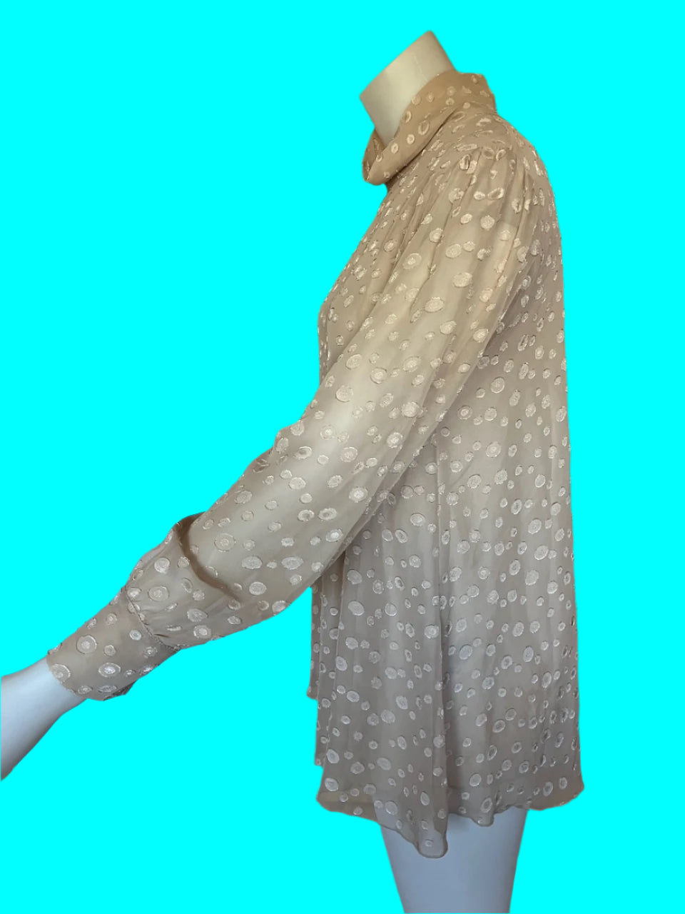 Via Veneto - Franco Ciambella - Beige Turtle Neck Blouse - Size: L