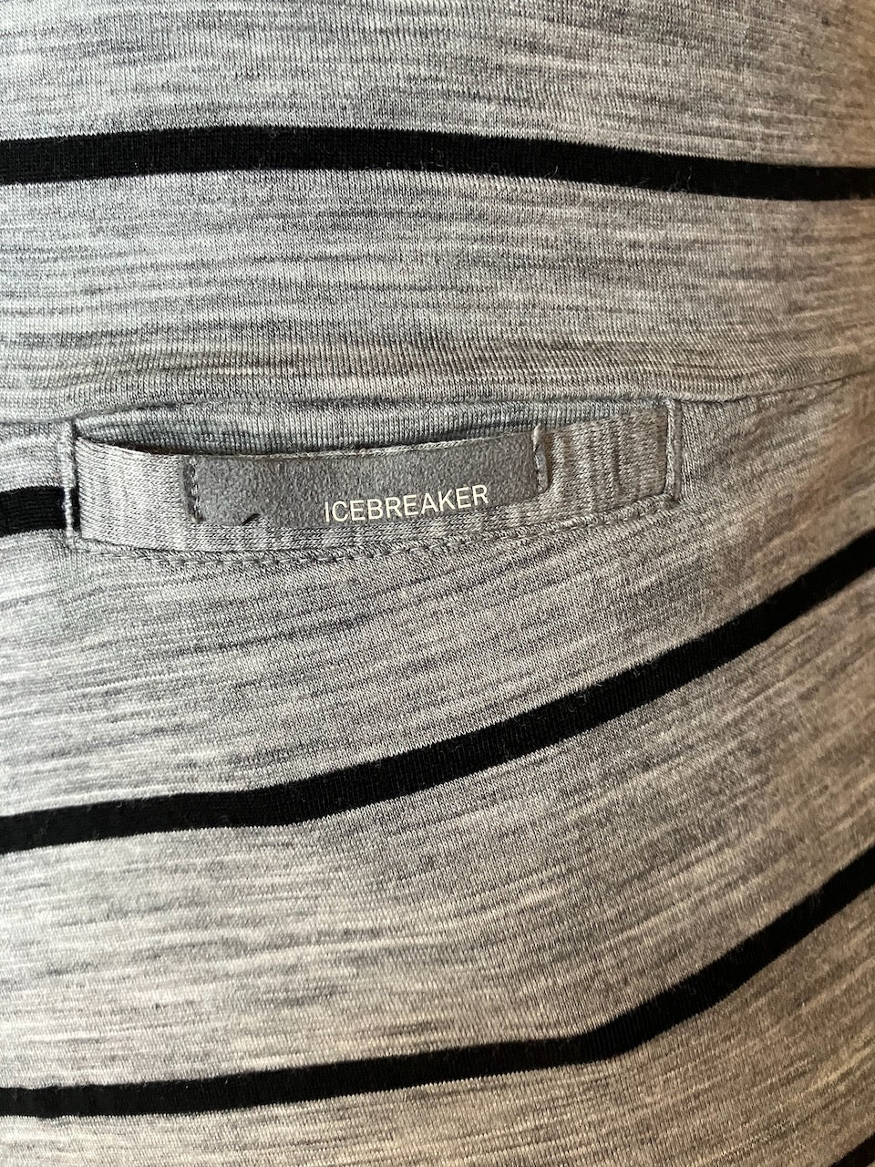 Icebreaker Grey & Black Striped A-Line Skirt - Excellent Condition - Size: S