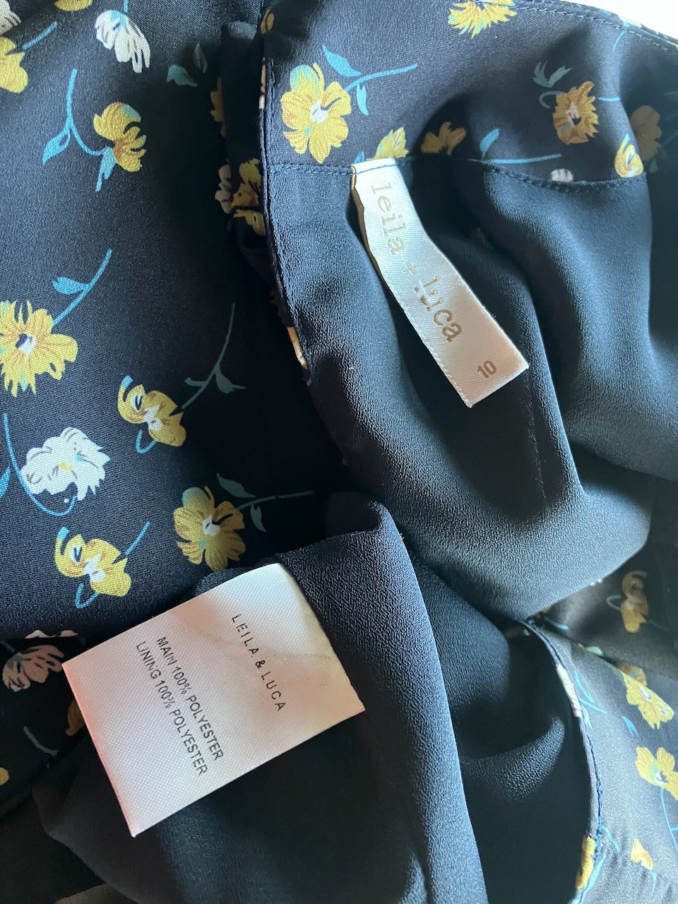 Leila + Luca - Navy Floral Dress - Size: 10