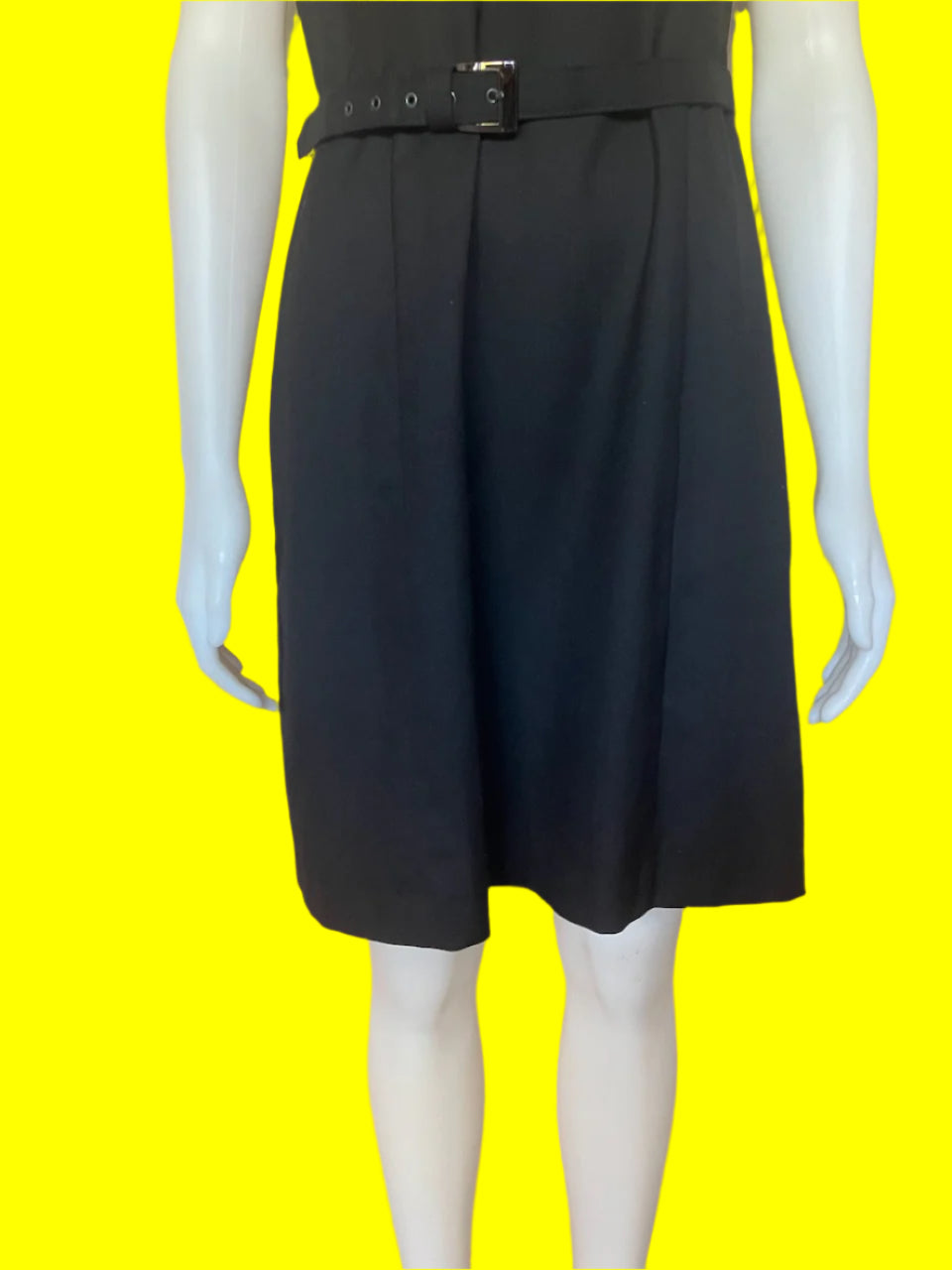 Cue - Little Black Dress With Belt - Size: 14