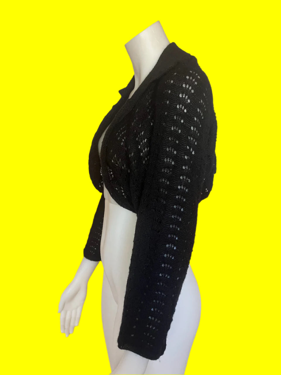 Emerge - Stunning Cropped Cardigan/Shrug in Wool Blend - Size: M