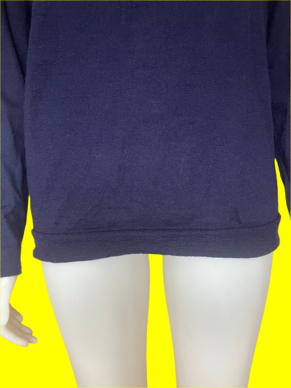 Capture - Navy Knit Top With Zip - Unisex Style - Size: XL (Very Slim Fitting)