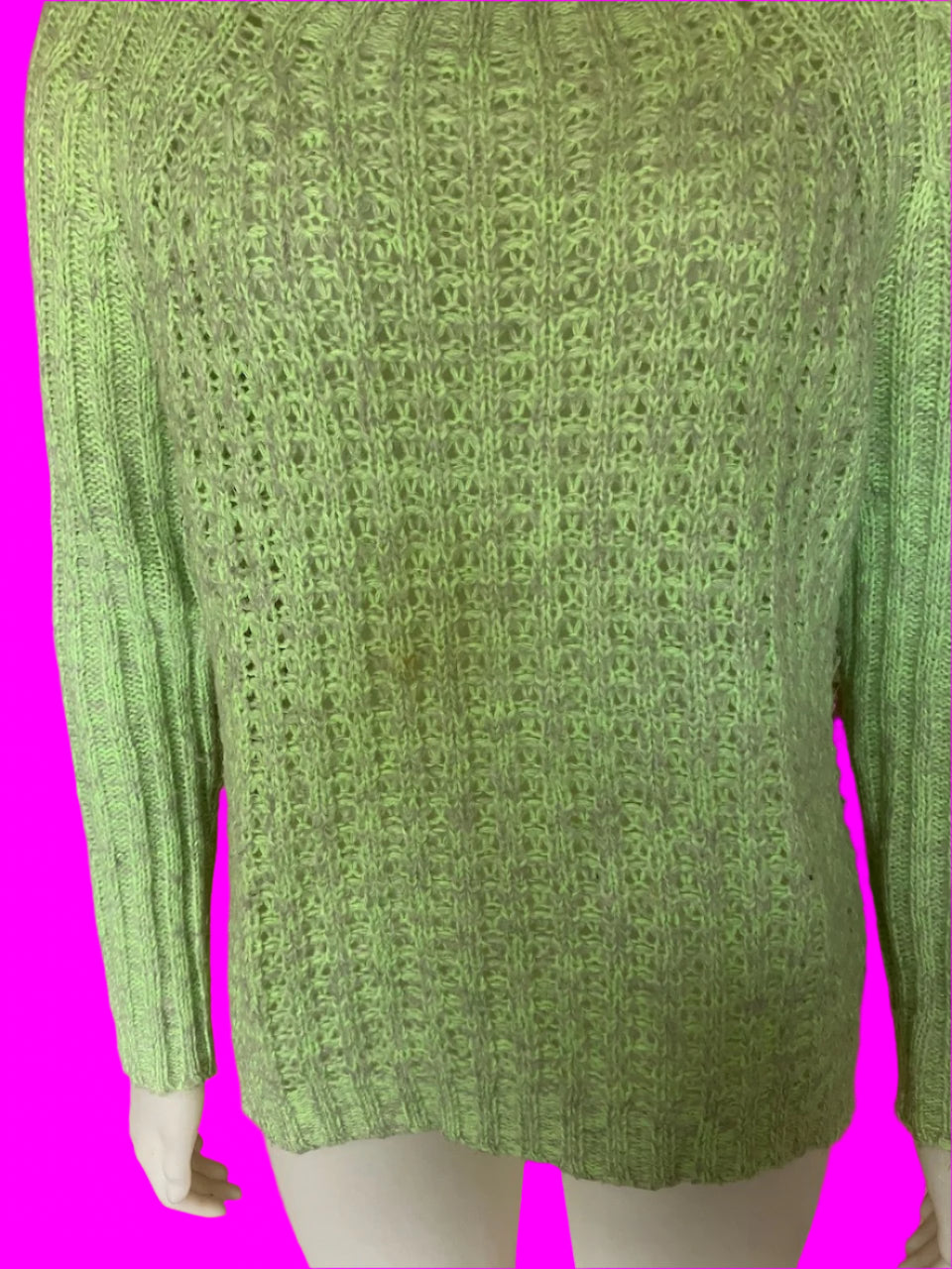 Wayne by Wayne Cooper - AU Designer - Green Mohair Blend Jumper - Size: S