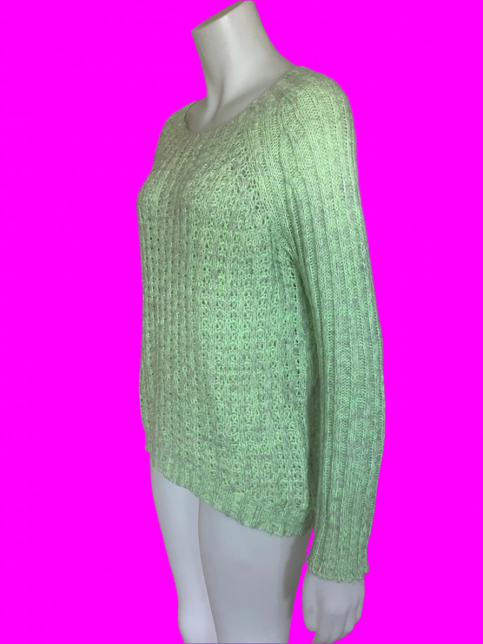 Wayne by Wayne Cooper - AU Designer - Green Mohair Blend Jumper - Size: S