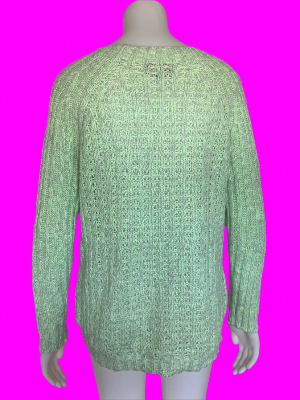 Wayne by Wayne Cooper - AU Designer - Green Mohair Blend Jumper - Size: S