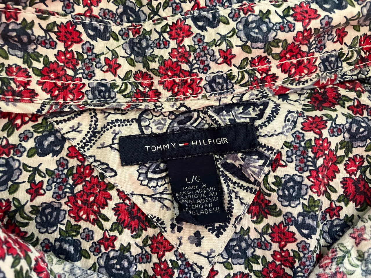 Tommy Hilfiger - Designer - Floral Blouse - Size: L (Very Slim Fitting)