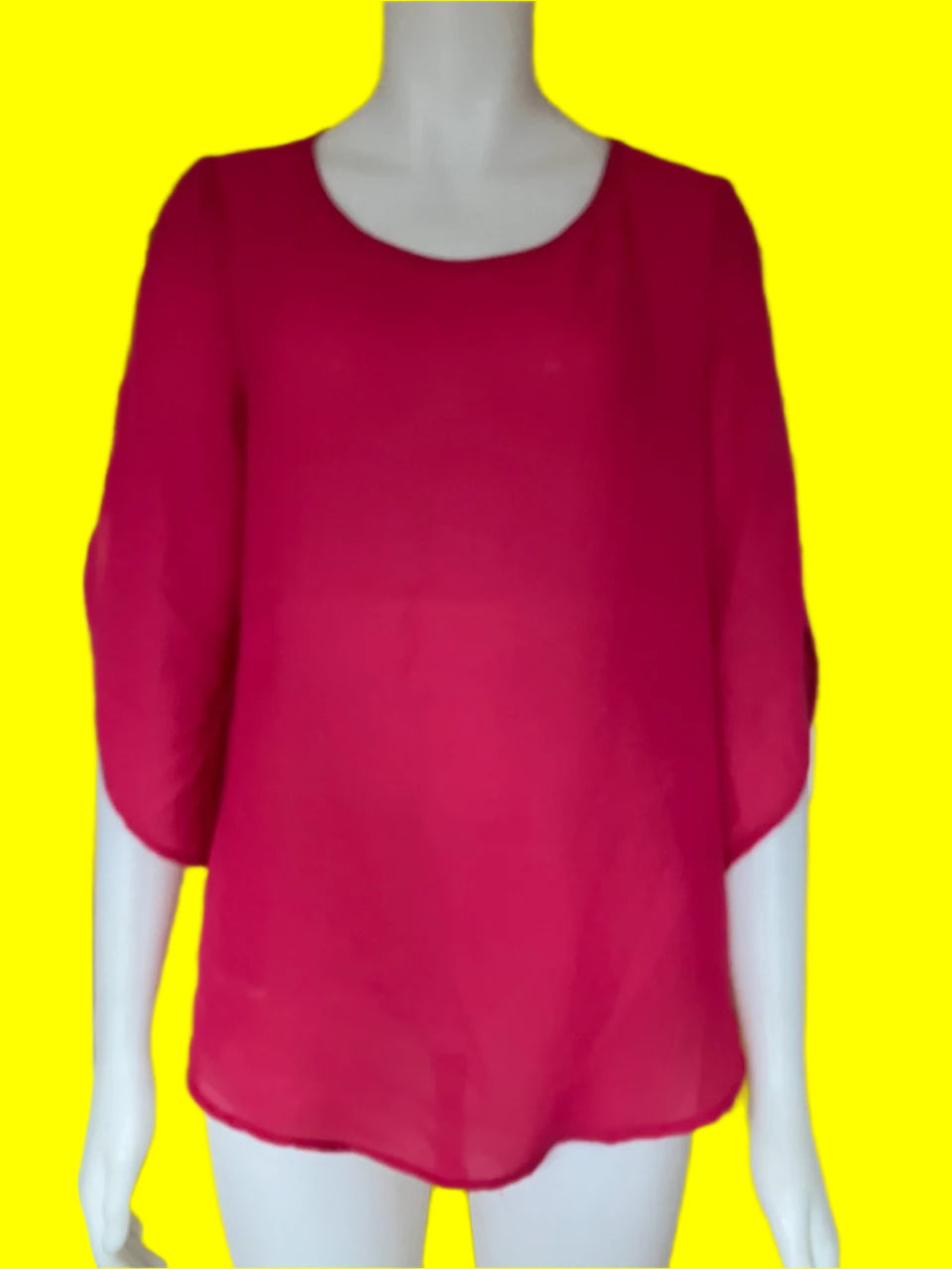 Bettie Monre - NZ Designer - Vibrant Pink Top - Size: S