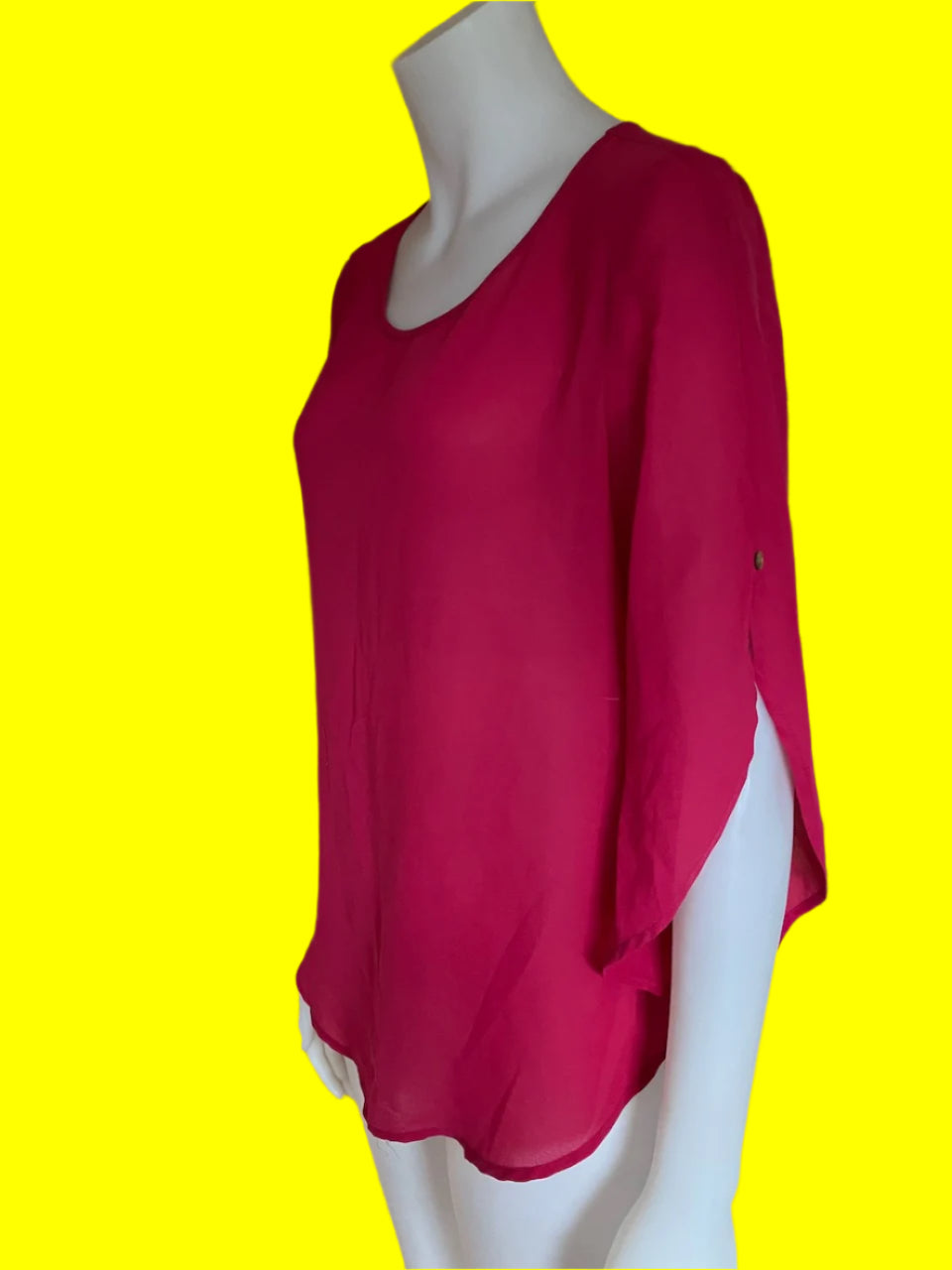 Bettie Monre - NZ Designer - Vibrant Pink Top - Size: S