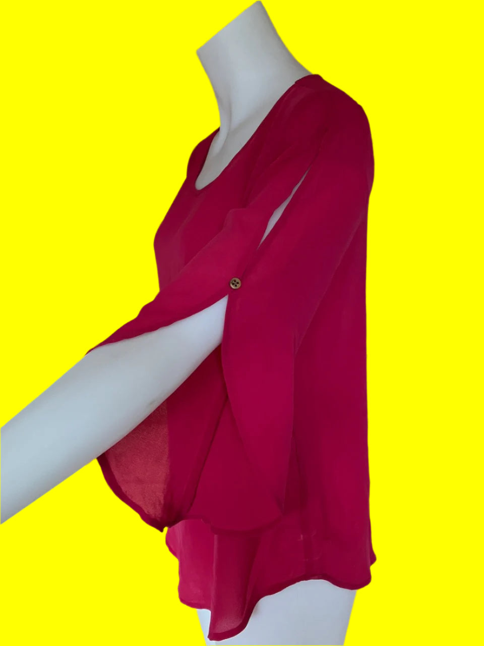 Bettie Monre - NZ Designer - Vibrant Pink Top - Size: S
