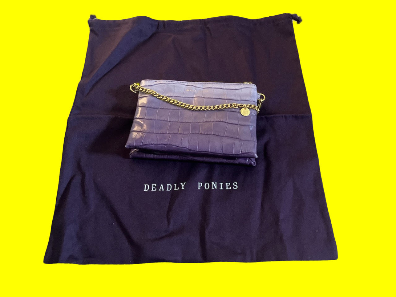 Deadly Ponies - Designer Bag - Mr Minimese - Croc Amethyst - RRP$479.00