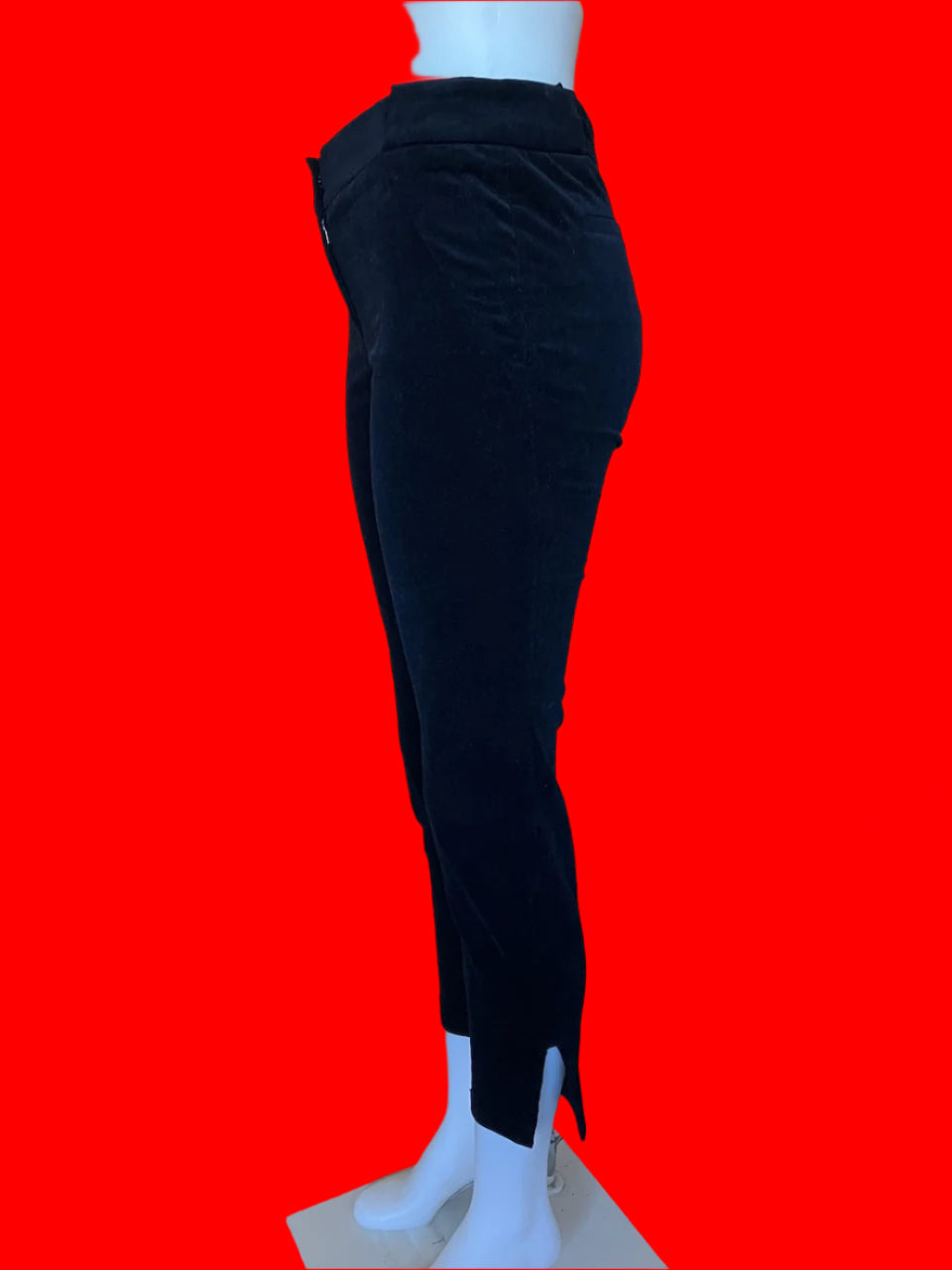 Cue - Navy Blue European Made Velvet Pants - Size: 8