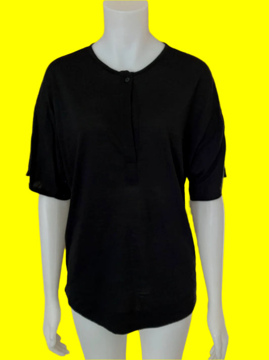 Icebreaker - Loose Fit Black Merino Tee - Size: S