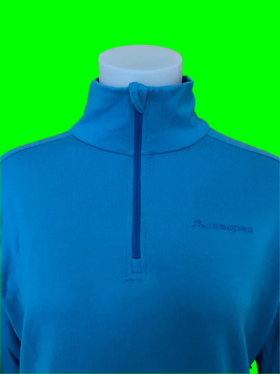 Macpac - Blue Merino Top With Zip - Unisex - Size: M