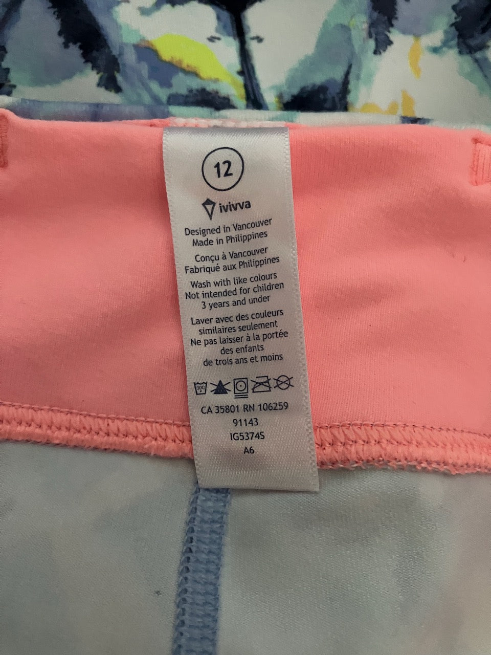 Ivivva by Lululemon - Printed Leggings for Teens - Size: 12