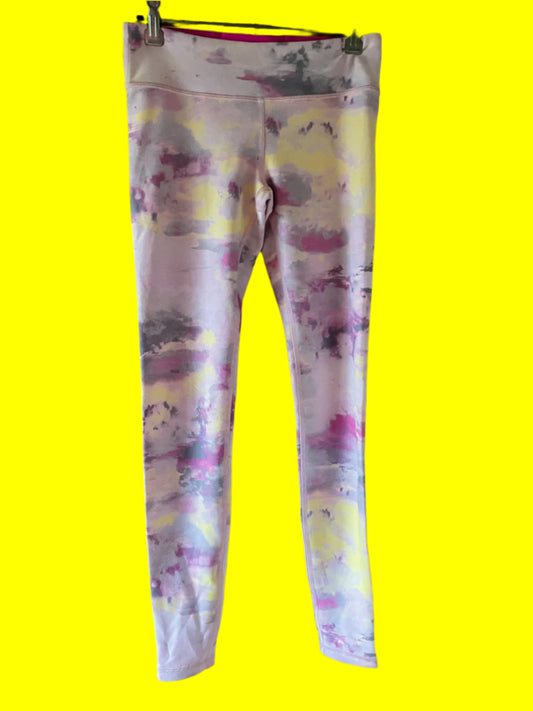 Ivivva by Lululemon - Pink Splash Leggings for Teens - Size: 12