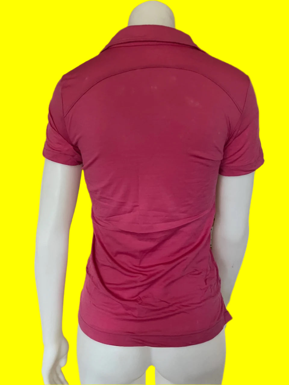 Icebreaker - Pink Merino Polo Top - Size: S